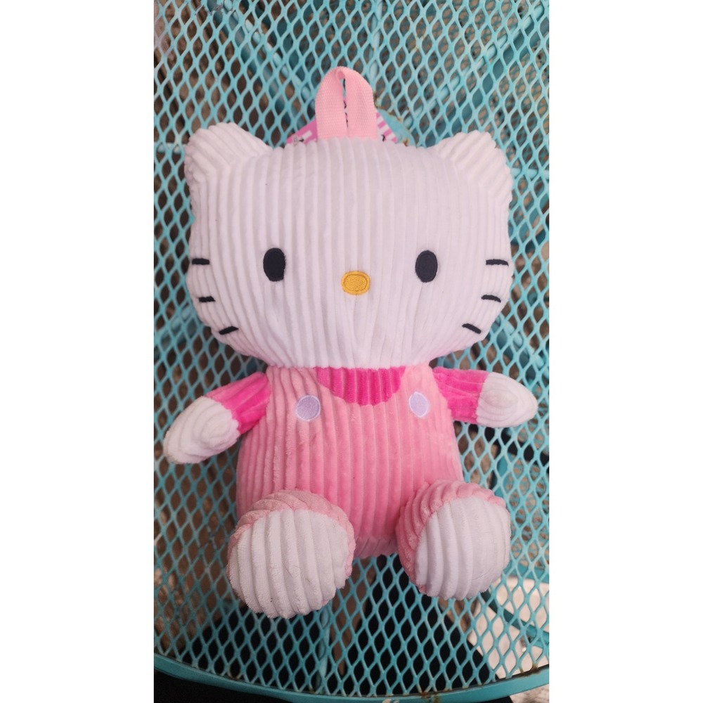 Sanrio Hello Kitty Kids Corduroy Plush Backpack, Pink